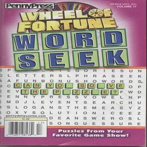 Wheel of Fortune Word Seek Puzzle Book 2021 & Leaf Bookmark Never Used NOS